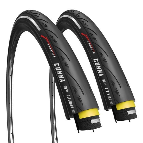 Fincci 700x23c Bike Tires (23-622) Foldable Anti-Puncture for Road, Racing, and City Bikes, 2-Pack