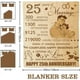 thumbnail image 2 of LHSHID 25th Anniversary Blanket Gifts Gift for 25th Wedding Anniversary 25 Years of Marriage Gift for Ruby Wedding Anniversary for Couple Yess Wife Husband Dad Mom Back Throw Blanket 50x60in, 2 of 6