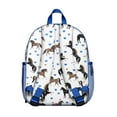 thumbnail image 3 of Horse Lovers Student Backpack – Cute Wild Horse Foal Print With Rainbow Retro Rural Floral Pattern Pony Design, 3 of 6
