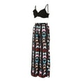 thumbnail image 4 of Women Summer Casual Two-piece Beachwear Clothes Set  Butterfly Printed Pattern Bikini Tops + Long Pants, 4 of 6