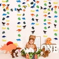 thumbnail image 4 of Colorful Dinosaur Leaf Garland Banner - 35ft Dino Theme Party Decorations for Kids Birthday, Jurassic World Backdrop Streamers Bunting, 4 of 5