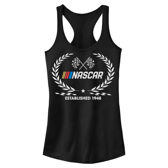 Juniors NASCAR Established 1948 Laurel Wreath Racerback Tank