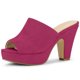 thumbnail image 1 of Sandalias De Tacón Grueso Con Plataforma De Punta Abierta Para Mujer Rosa caliente 38, 1 of 6