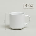thumbnail image 3 of over&back Stackable Stoneware Coffee Mugs - 4-Piece Mug Set - Enjoy the Perfect Cup of Coffee, Tea, Latte, and More - Semi-Matte White - 14oz, 3 of 7