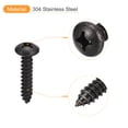 thumbnail image 4 of Unique Bargains 1/4 x 1' Phillips Pan Head Self-tapping Screw, 25pack 304 Stainless Steel Round Head Wood Screw (Black), 4 of 6