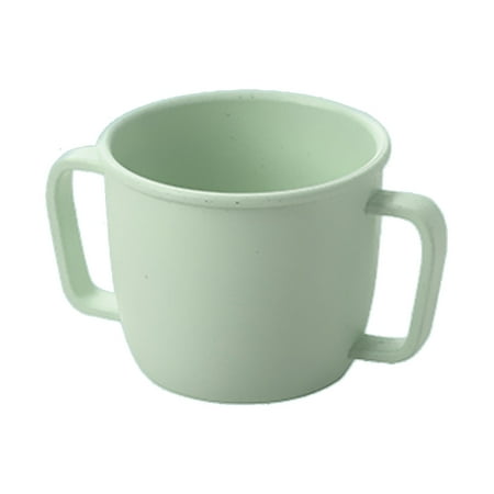 

Wheat Straw Water Cup Children Breakfast Double Handle Milk Drink Cup For Baby
