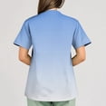 thumbnail image 5 of Hearthz S-5XL Tie-Dye Gradient Scrub Tops Women Stretchy Plus Size Scrubs Shirts for Women V Neck Short Sleeve Nurse Uniforms with Pocket, 5 of 5