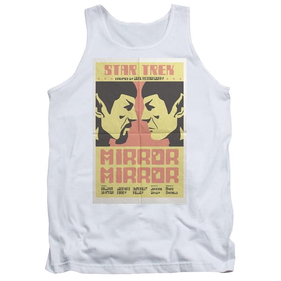 Trevco CBS1970-TK-2 Star Trek & Tos Episode 33 Adult Cotton Tank Top, White - Medium