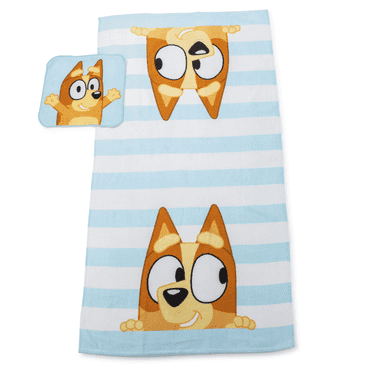 Bluey Bingo 2-Piece Cotton Bathroom Linen Set with Bath Towel and Washcloth