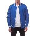 thumbnail image 2 of Pro Club Men's Varsity Fleece Baseball Jacket, Royal/Royal, Small, 2 of 4