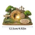 thumbnail image 3 of YingYouFu Empty Tomb Easter Scene and Cross Decoration He Is Risen Tabletop Decor Religious Wooden Signs Jesus Cross Table Centerpieces for Religious Home Mantels Tabletop Christian Gifts, 3 of 9