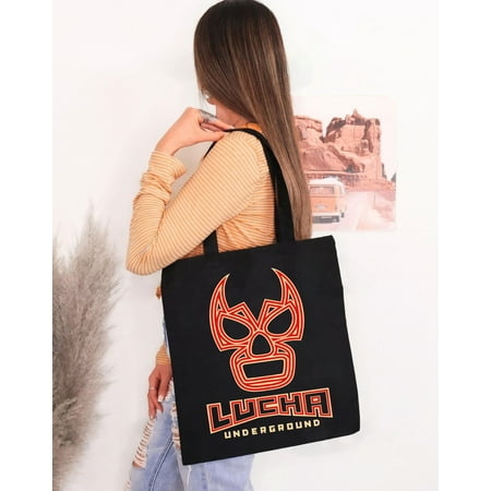 vintage Lucha Libre Underground Logo Wrestling Legend Men s Navy Black Grey Tote Bag S to -TH38719