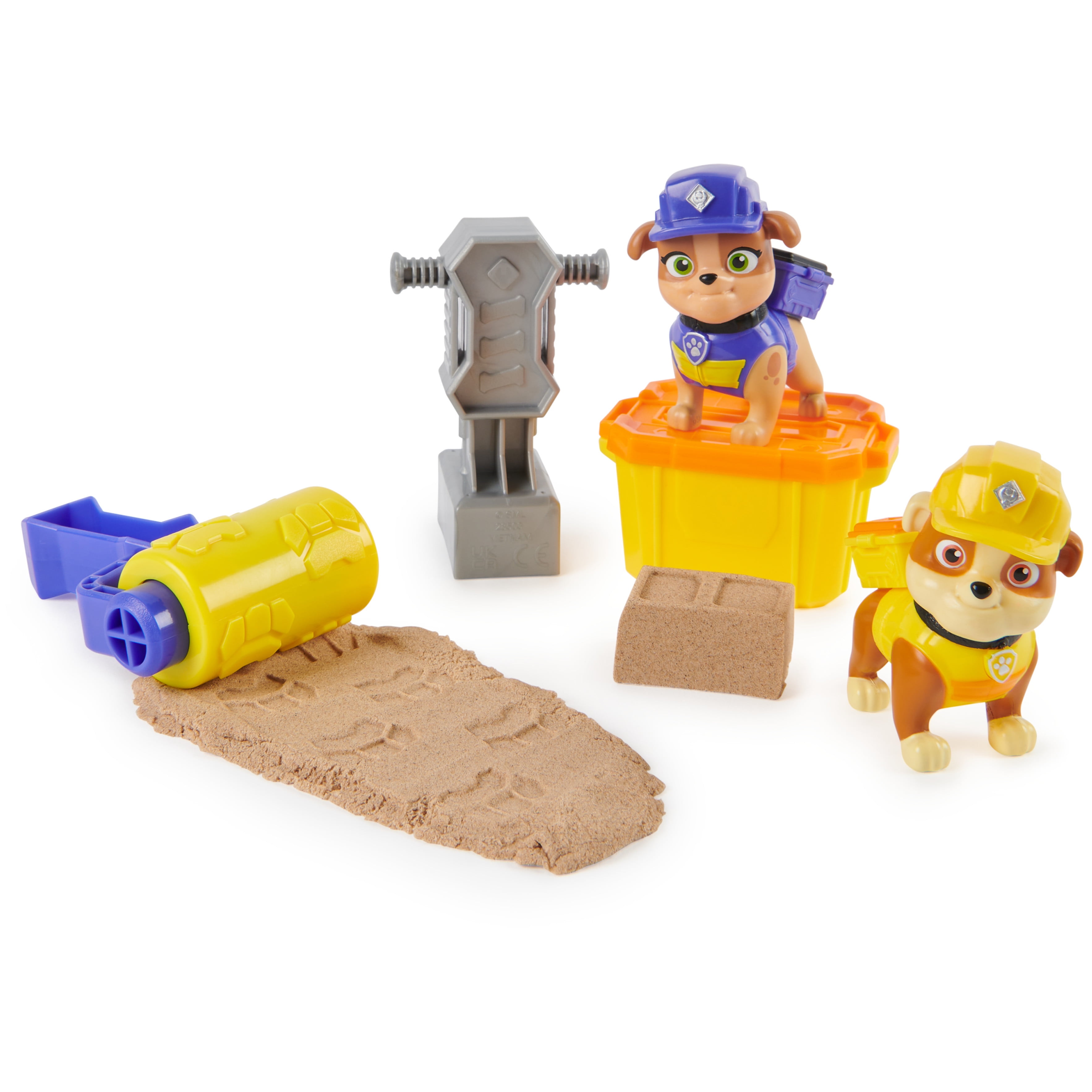 Rubble & Crew, Rubble and Mix Figures with Kinetic Build-It Sand and Toy Tools for Kids 3+