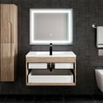 thumbnail image 7 of Eviva Joy 36" Maple Wall Mount Bathroom Vanity w/ White Integrated Top, 7 of 7