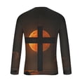 thumbnail image 4 of Styesk Chemises pour Hommes Col Rond Manches Longues Chandail Imprimé T-Shirt Blouse Tops, 4 of 5