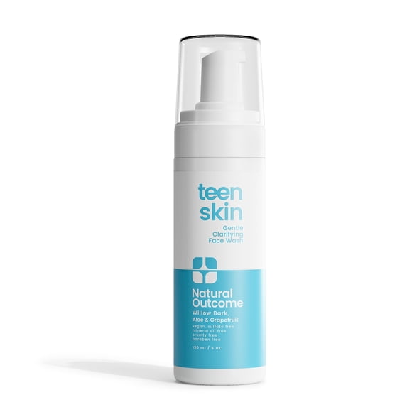 Jabón facial natural Outcome Teen Skin, suave y espumoso, 150 ml