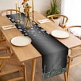 thumbnail image 3 of Black Grey Table Runner - 36 Inch Long, Kitchen Dining Table Runner Dresser Scarves, Modern Abstract Diamond Luxury Gradient Farmhouse Decor for Coffee Tables Wedding Party Banquet, 3 of 8