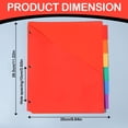 thumbnail image 3 of Plastic Divider with Pockets, 6 Tab Heavy Duty Plastic Dividers for 3 Ring Binder, Assorted Colors, Tab Index Plastic Binder Dividers with Tabs and 3 Hole Punch, for Notebooks, Letter Size, 3 of 8
