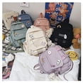 thumbnail image 4 of Cute Mini Backpacks with Accessories Aesthetic Mini Backpack for Teenagers Small Kawaii Backpack (White, with Accessories), 4 of 5