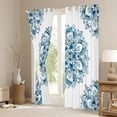 thumbnail image 3 of jejeloiu Retro Boho Flowers Black Out Curtains,Bohemian Medallion Gloral Curtains Pack of 2 (42x63 Each),White Cyan Bedroom Curtains For Girls Kids,Super Cozy Room Decor, 3 of 6
