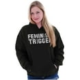 thumbnail image 3 of Feminist Trigger Equality Movement Women Plus Size Graphic Pullover Hoodie Brisco Brands 4X, 3 of 4