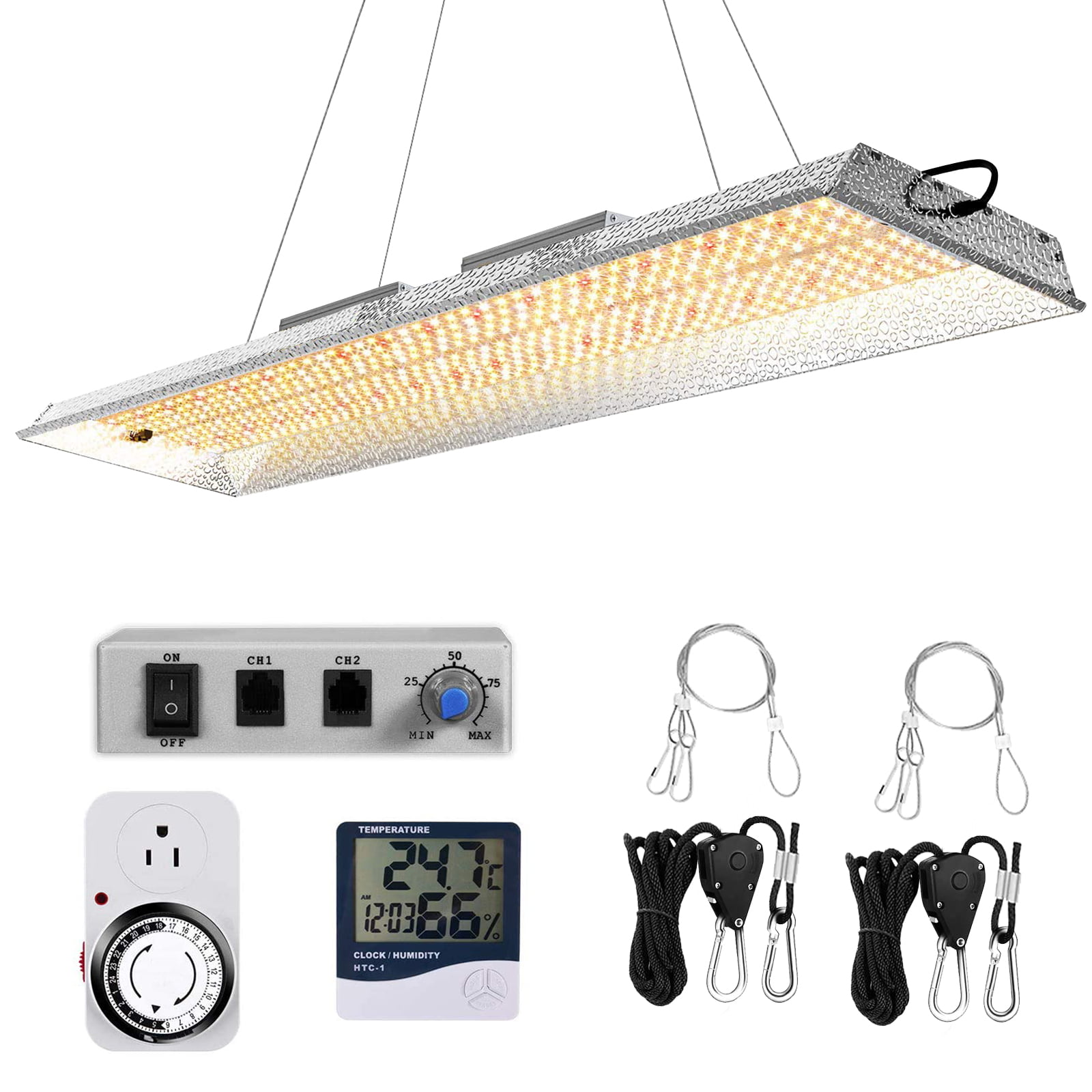 Details about   2000W Dimmable LED Grow Light Kit Full Spectrum LED Plant Lamp For Indoor veg 