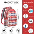 thumbnail image 6 of Boho Chic Campus Backpack - Tribal Print Design with 17" Laptop Pocket, Spacious Daypack for Women, Water-Resistant & Stylish for College & Commuting, 6 of 6
