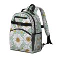thumbnail image 2 of Light Blue Daisy Flower Pattern Backpack for School,Cute School Bag,Schoolbag with Adjustable Shoulder Straps & Padded Back,15.25"x11.5"x5.25", 2 of 5
