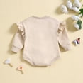 thumbnail image 4 of Hwmodou Baby Bodysuits Girls Cotton Blend Valentines Day Long Sleeve Letter Print Triangle Romper Bodysuits Fall Winter Soft Baby Onesies,6-12M, 4 of 9