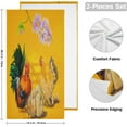 thumbnail image 2 of Easter Chicken Family Hand Towels 2 PCS, Spring Flower Kitchen Towel Ultra Soft and Highly Absorbent,Decorative Fingertip Face Towel for Bathroom Hotel, 28.3"x14.4", 2 of 5