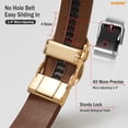 thumbnail image 5 of WHIPPY Women's Leather Belt for Jeans Dresses Pants Ladies Automatic Buckle Ratchet Belts Black, 5 of 6