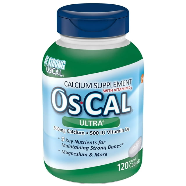 OsCal 500 mg Calcium + 200 IU Vitamin D3 Caplets Calcium Supplement