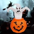 thumbnail image 4 of Inflables fantasma de calabaza de 6 pies, calabazas de Halloween, accesorios inflables de terror con Abody Inflables, 4 of 7