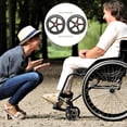 thumbnail image 3 of Woeilo 2 Pcs Roue avant de Fauteuil Roulant Remplacement de Roue Solide pour Fauteuils Roulants Déambulateurs 7 Pouces, 3 of 5