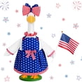 thumbnail image 2 of Premium Patriotic Goose Attire, Bow Decor Stars Stripes Outfit with Flag Element, Standard Fit for 23 Inch Goose Figurine, Great for USA 250th Anniversary Exterior Home Ornament, 2 of 6