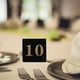 thumbnail image 5 of 10 números de mesa acrílicos para tarjetas de boda, banquetes y recepciones en restaurantes., 5 of 5