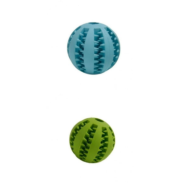 2x perro de goma dentición juguete para masticar limpieza IQ rompecabezas jugar a