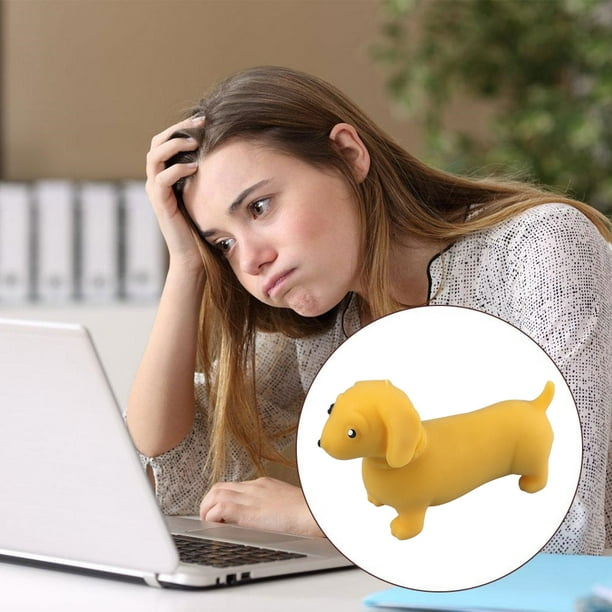 Juguete Anti-estrés Perro Salchicha Elástico – 140g De Memoria Sensorial – Ideal Para Relajarse Y Aliviar La Ansiedad – Regalo Divertido Para Todas Las Edades