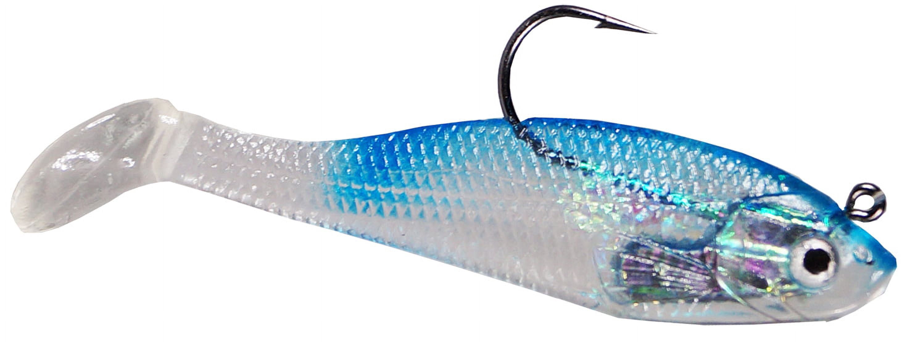 Creme Lure 3" Paddle Tail Shad Fishing Lures for Bass Blue Back