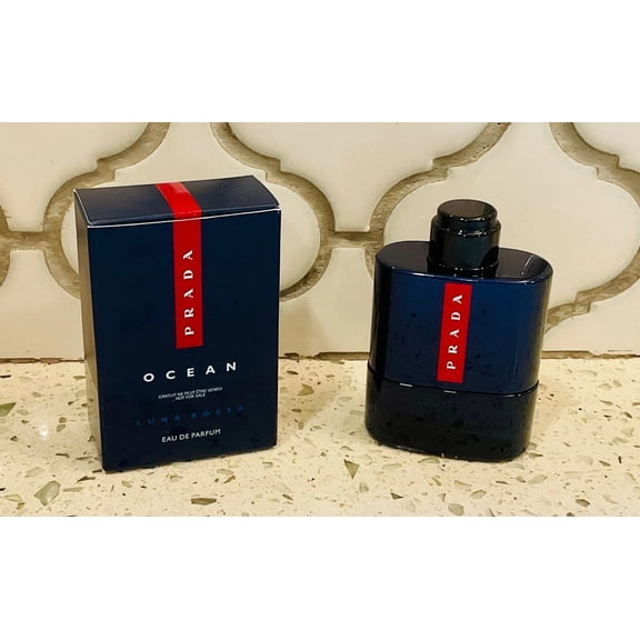 Prada Men's Luna Rossa Ocean Eau de Parfum EDP 0.3 oz Fragrances 3614274187779