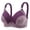 Purple, variant on Women's Plus Size Bra-exposure Lace Wireless Push-up Everyday Bra