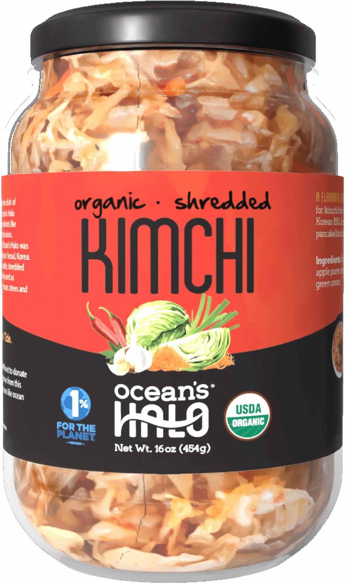 (2 pack) Ocean's Halo Organic Kimchi, Shelf Stable, 16 oz