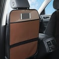 thumbnail image 2 of koolsoo Auto Car Seat Back Cover Kick Mat Anti Stepped Dirty Waterproof Brown Large, 2 of 7
