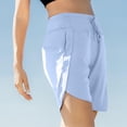 thumbnail image 5 of Women's Athletic Running Long Shorts Workout Hiking Shorts Quick Dry High Waisted Active Zipper Pocket Sky Blue XL, 5 of 6