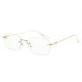 thumbnail image 1 of Blue Light Blocking Glasses Anti Eye Strain Rimless Fashion Glasses for Reading Play Compute, 1 of 2