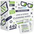 thumbnail image 1 of Toallitas para lentes Maxi Clean, paquete de 440, prehumedecidas para anteojos, 1 of 9