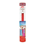 PEZ Candy Holiday Christmas Tube, 1 Candy Dispenser Plus 10 Rolls Assorted Fruit Candy, 1 Count, 2.9 oz