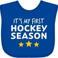 thumbnail image 3 of Inktastic It's My First Hockey Season Boys or Girls Baby Bib, 3 of 4
