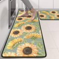 thumbnail image 2 of Kitchen Rugs Sets Of 2,Green Sunflower Pattern Anti Fatigue Kitchen Mat Rugs Non Slip Washable,Decorative Kitchen Floor Mats for Kitchen,Sink,Laundry,17"x47"+17"x47", 2 of 5