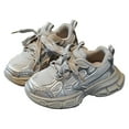 thumbnail image 7 of Povozer Toddler Shoes Toddler Kids Girls Boys Running Shoes Sneakers(Silver,9.5 Toddler), 7 of 7